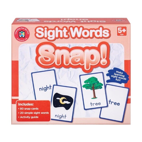 Learning Can Be Fun Sight Word Snap! 80 Cards Kids Reading/Learning Game 5y+