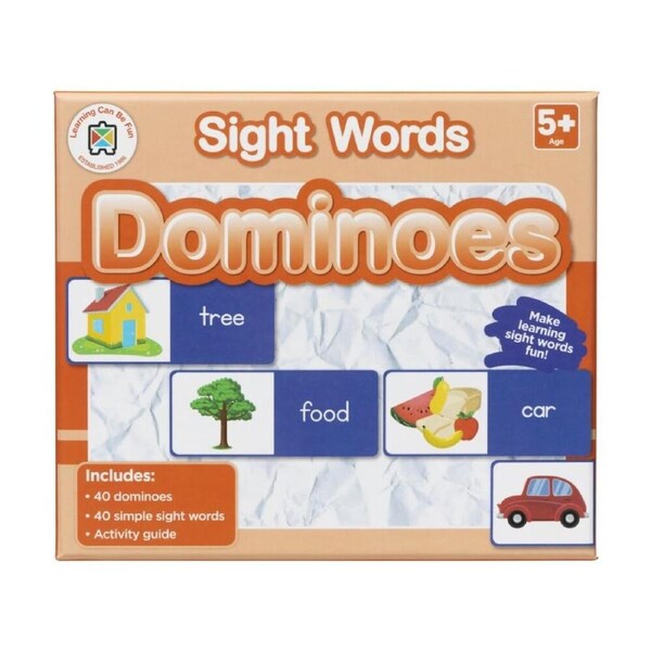 40pc Learning Can Be Fun Sight Words Dominoes Kids Early Education Game 5y+