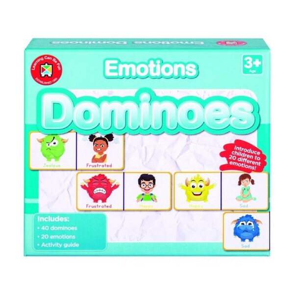 40pc Learning Can Be Fun Emotions Dominoes Kids Early Education Game 3y+