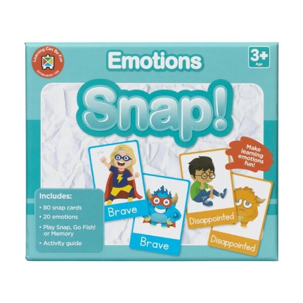 Learning Can Be Fun Emotions Snap! 80 Cards Identify Feelings Kids Game 3y+