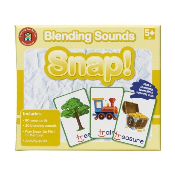 Learning Can Be Fun Blending Sounds Snap! 80 Cards Phonics Practice Kids 5y+