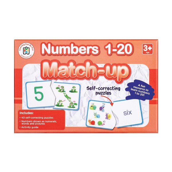Learning Can Be Fun Numbers 1-20 Match-Up 40 Educational Puzzles for Kids 3y+