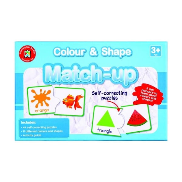 Learning Can Be Fun Colour & Shape Match-Up 44 Creative Puzzles For Kids 3y+
