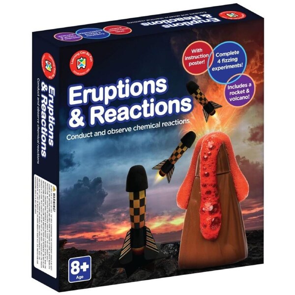 Learning Can Be Fun Eruptions & Reactions Science Kit 4 Experiments 8y+
