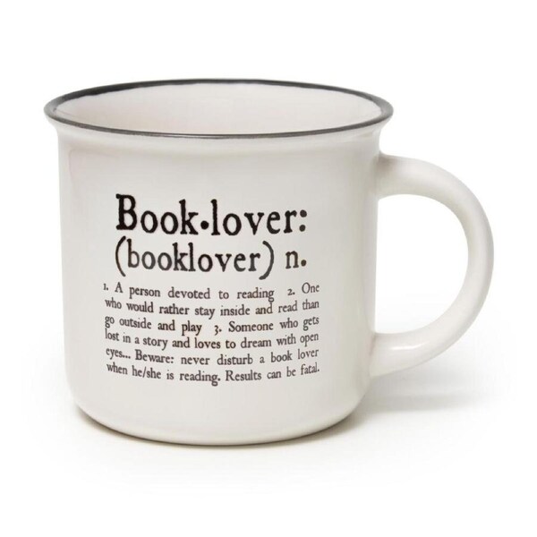 Legami Cup Puccino Bone China Mug Book Lover Printed Design 350ml Large Gift