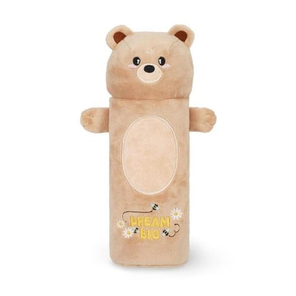 Legami Plush Pencil Case Teddy Theme Super Soft w/Zip Kids Stationery 3y+