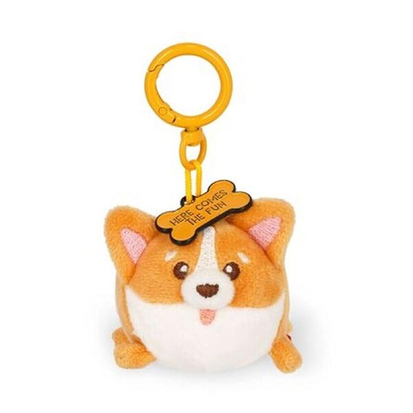 Legami Plush Keyring Corgi w/Metal Ring Super Soft Kids Bag Charm/Toy 3y+