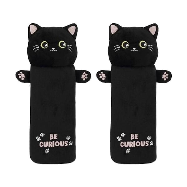 2PK Legami Plush Pencil Case Kitty Theme Super Soft w/Zip Kids Stationery 3y+