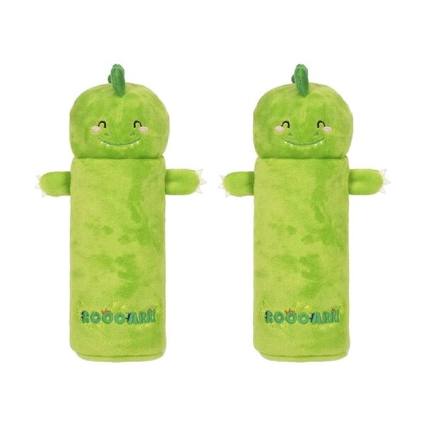 2PK Legami Plush Pencil Case Dino Theme Super Soft w/Zip Kids Stationery 3y+