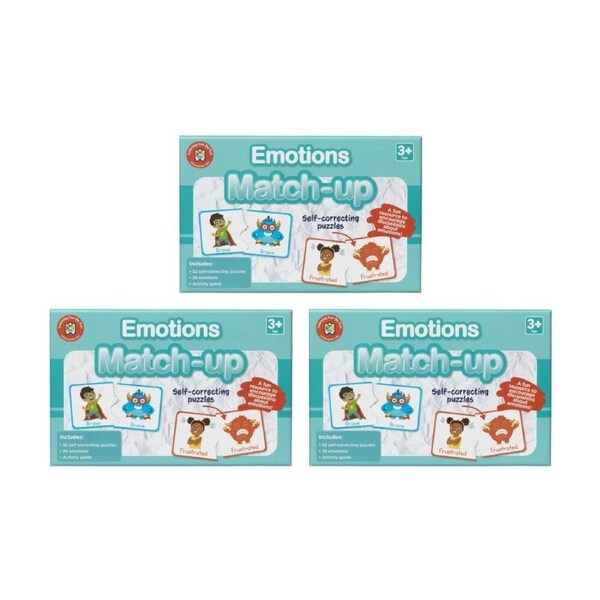 3PK Learning Can Be Fun Emotions Match-Up 52 Educational Puzzles for Kids 3y+