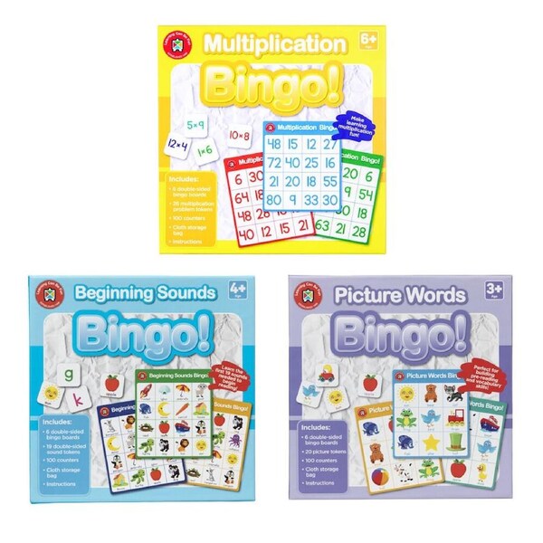 Learning Can Be Fun Maths/Literacy Bingo Childrens Game Set Educational 6y+