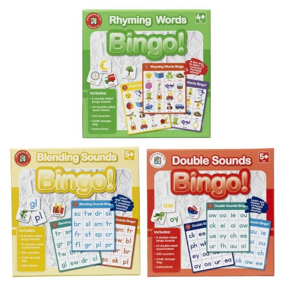 Learning Can Be Fun Phonics Bingo Kids Educational Games Set Colourful 5y+