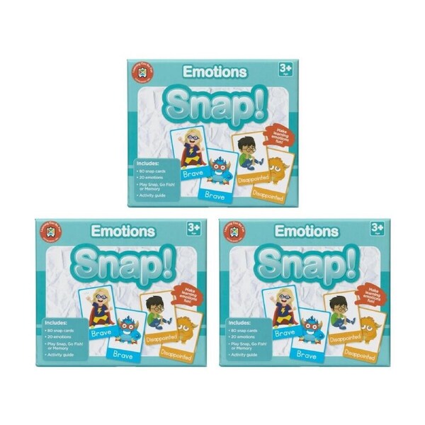 3PK Learning Can Be Fun Emotions Snap! 80 Cards Identify Feelings Kids Game 3y+