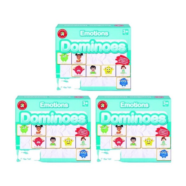 3x 40pc Learning Can Be Fun Emotions Dominoes Kids Early Education Game 3y+