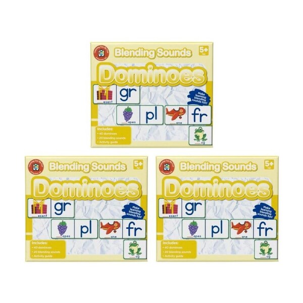 3x 40pc Learning Can Be Fun Blending Sounds Dominoes Kids Education Game 5y+