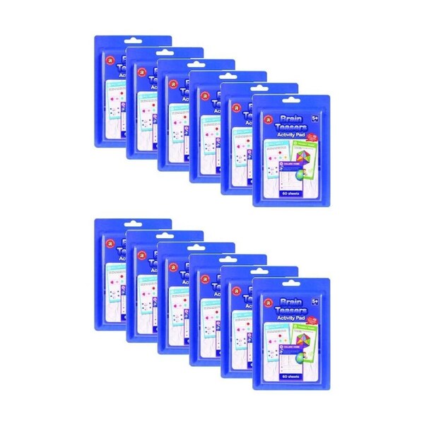 12PK Learning Can Be Fun Brain Teasers Kids Activity Pad 45 Puzzles 5y+ 60 Pages