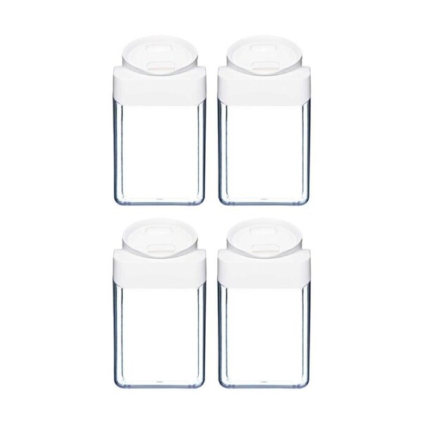 4PK Clickclack 4.2L Pantry Store All Kitchen Container w/ Lid - White