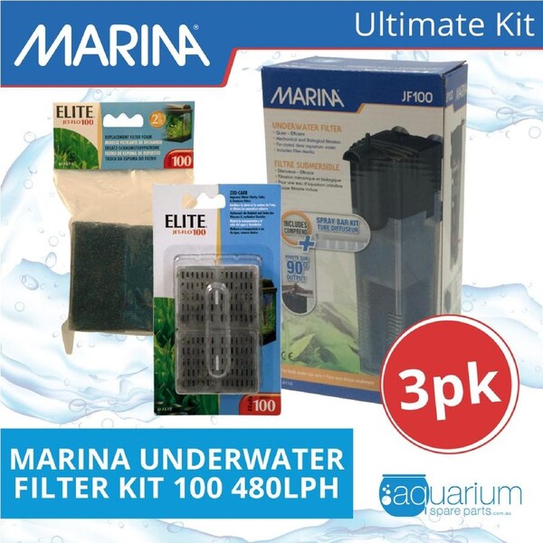 Marina Underwater Filter 100 Ultimate Kit 3pk (PF37)