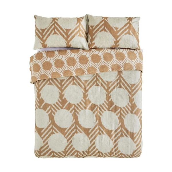 KAS Australia Decker Quilt Cover Tribal Geometry Cotton Toffee - Super King