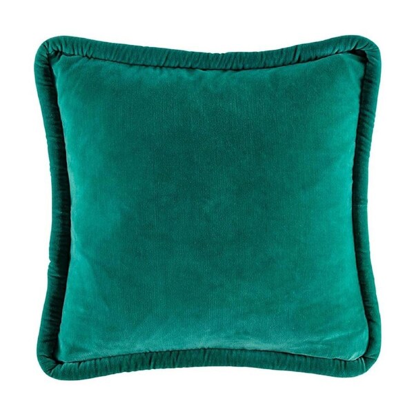 KAS Australia Pascale Cushion 50x50cm Velvet Cover Cotton Square Turquoise