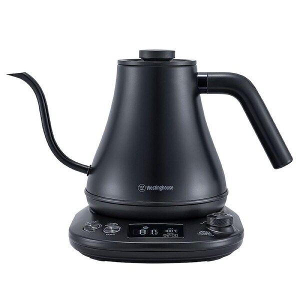 Westinghouse Gooseneck Kettle 1200W 800ml Black Stainless Steel