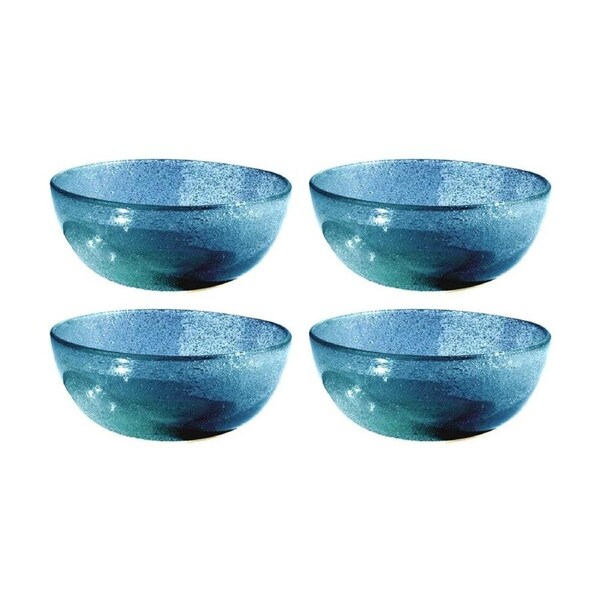 4PK KAS Australia Mini Bubble Glass Bowl Textured Matte Glass One Size Blue
