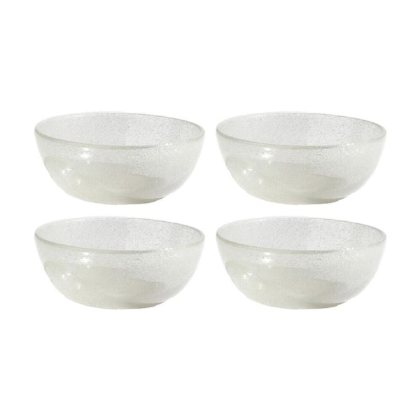 4PK KAS Australia Mini Bubble Glass Bowl Textured Matte Glass One Size White