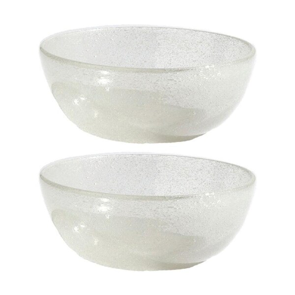 2PK KAS Australia Mini Bubble Glass Bowl Textured Matte Glass One Size White