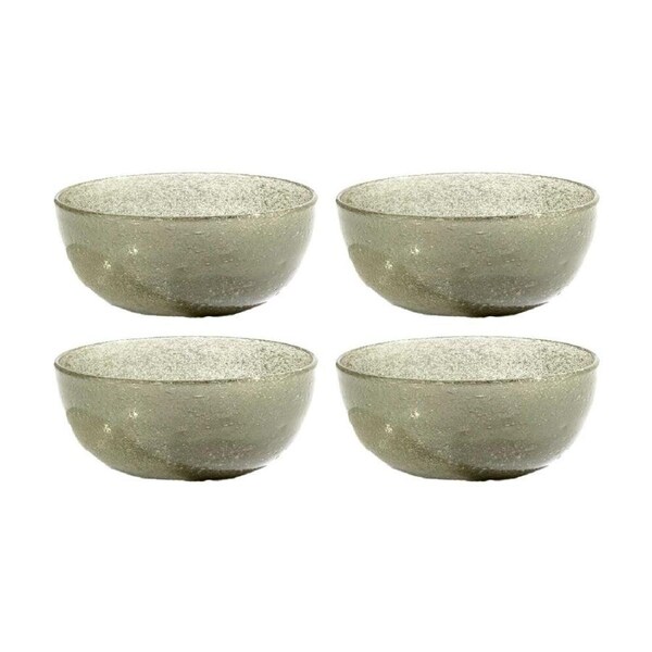 4PK KAS Australia Mini Bubble Glass Bowl Textured Matte Glass One Size Sage
