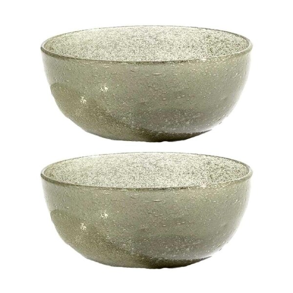 2PK KAS Australia Mini Bubble Glass Bowl Textured Matte Glass One Size Sage