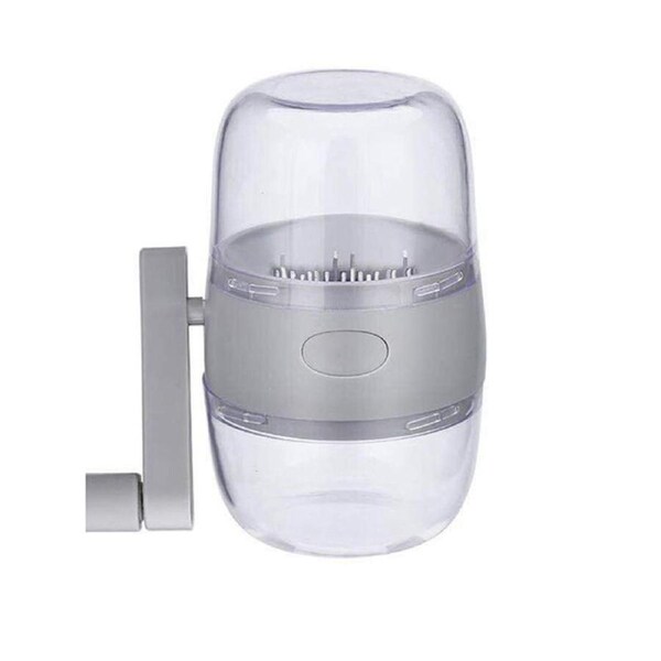 Nevenka Portable Nut Grinder Hand Crank Food Shredder for All Nuts Kitchen Tool-Grey