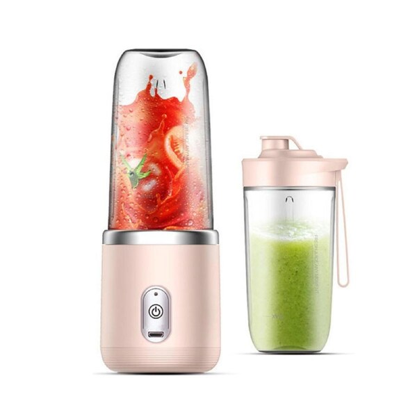 Nevenka Portable Blender Rechargeable with 6 Blades for Shakes Smoothies-PinkA
