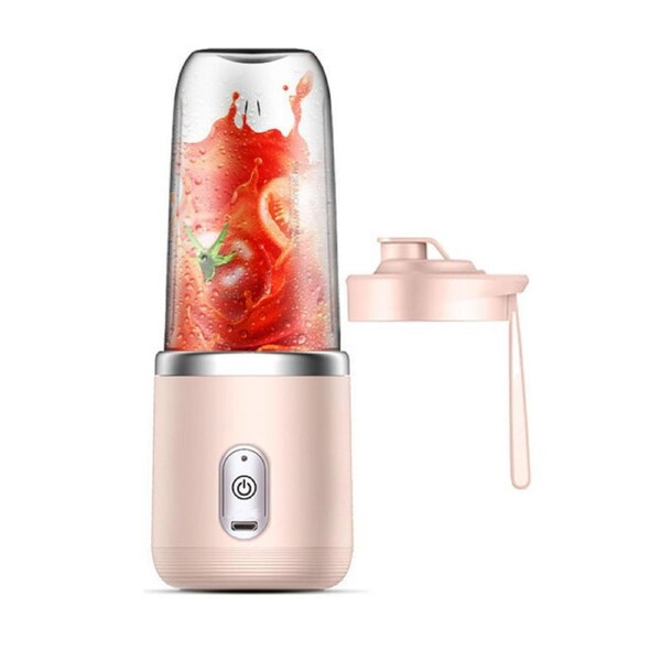 Nevenka Portable Blender Rechargeable with 6 Blades for Shakes Smoothies-PinkB