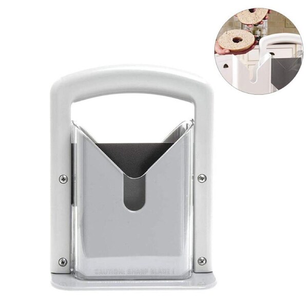 Nevenka Slicer for Bagel Premium Stainless Steel Blade with Safety Handle