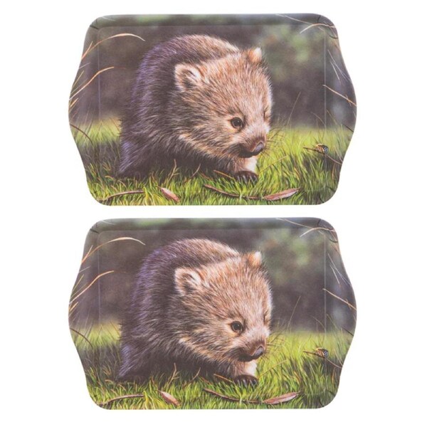 Ashdene Babies of the Bush Wombat Melamine Scatter Tray Set of 2