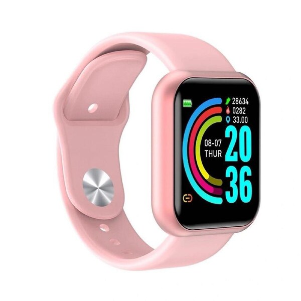Y68 Macaron Smart Bracelet D20 Macaron New Multi-Function Bluetooth Watch - Y68 pink