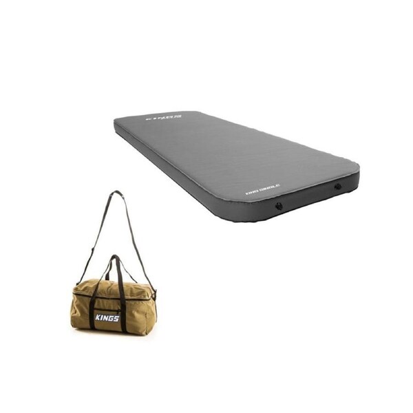 Kings Premium Self-Inflating Mattress Single + Travel Canvas Bag