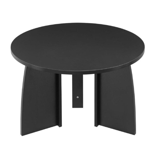 Design Square Alfie Wooden Round Coffee Tea Table 70cm Black
