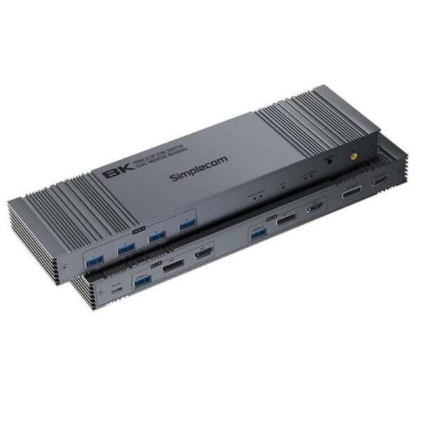 Simplecom KM490 HDMI and DisplayPort Dual Monitor KVM Switch