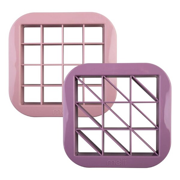 Melii Luxe Set of 2 Bite Sandwich Cutters - Pink/Purple