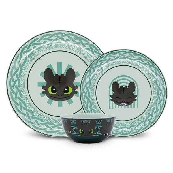 How to Train Your Dragon - Toothless Chibi 12-Piece Dinner Set