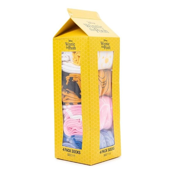 Disney - Winnie the Pooh - Pooh & Friends Crew Sock 4-Pack