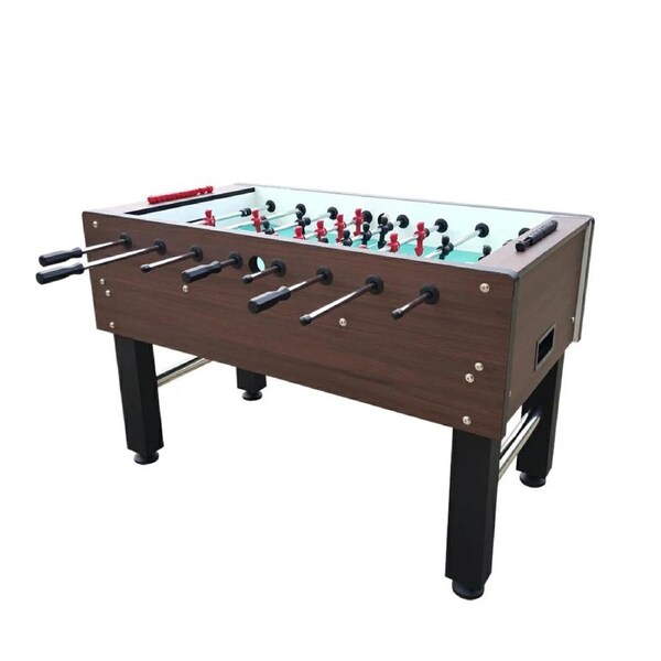 KICKSY 5FT Solid Wood Foosball Table - Chrome-Plated Steel Rods, ABS Hand-Painted Players, High-Density Playfield, Anti-Slip Handles, Heavy-Duty & Stable Design