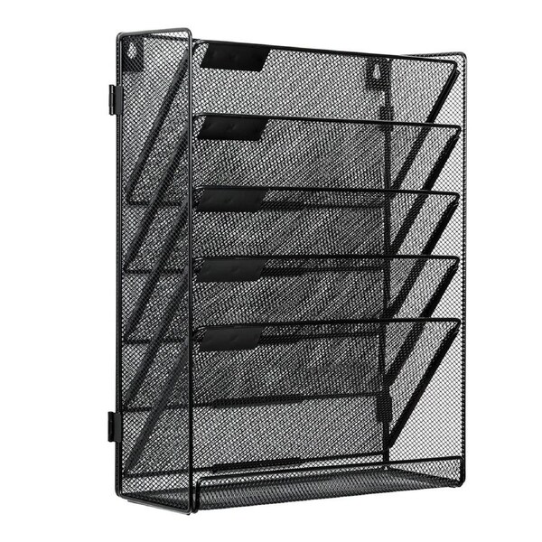 6 Layer Grid File Organizer Office Document Storage Rack Desktop Paper Sorter
