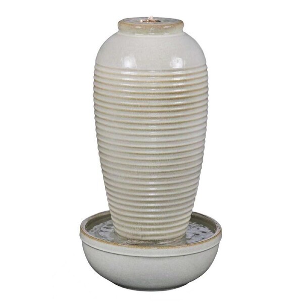 Ripple Ribbed Urn Fountain Water Feature Water Fountain MZ16410BA