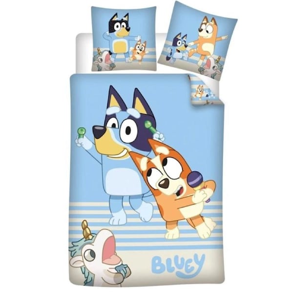 Bluey Unicorn Cotton Quilt Cover Set - Single Bed Size