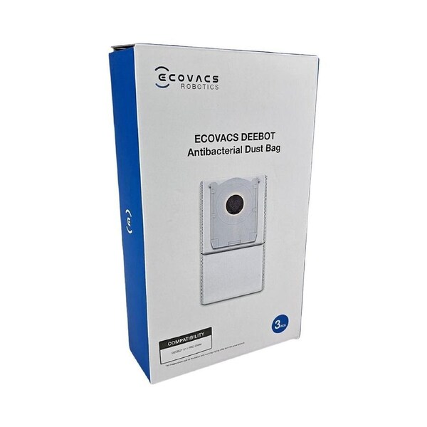 Genuine Ecovacs Dust Bags for DEEBOT X11 PRO OMNI, T90 Pro Omni & T90 Omni - Antibacterial 3 Pack