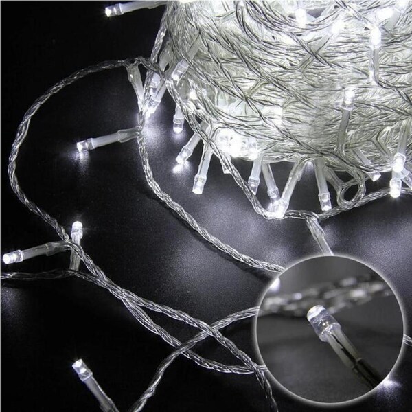 COOL WHITE 50 LED Fairy Lights Battery Operated