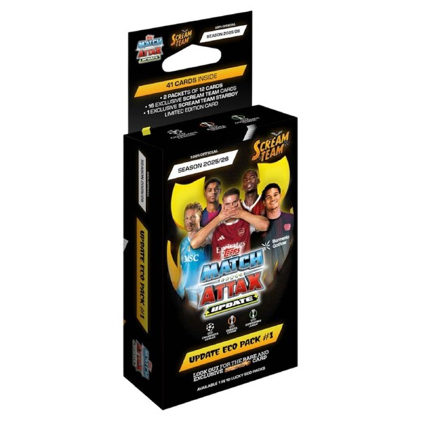 Match Attax UEFA Club Competitions 2025/2026 Edition Scream Team Eco Pack
