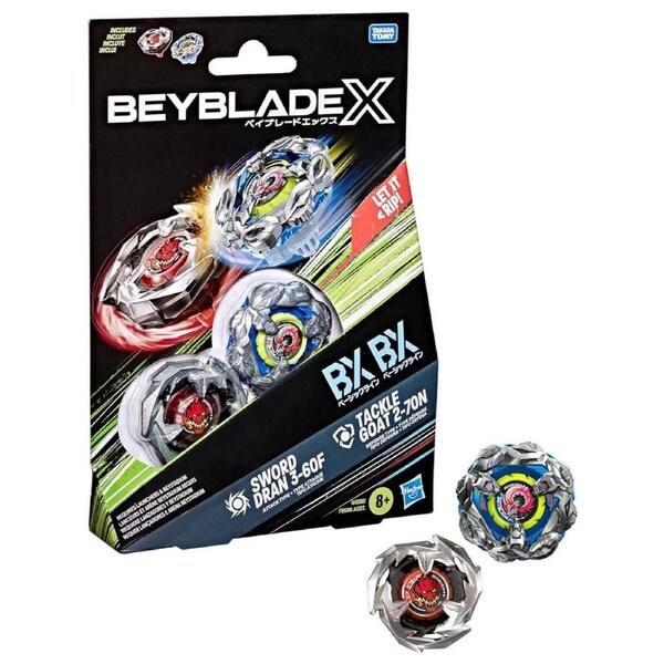 Beyblade X Sword Dran 3-60F and Tackle Goat 2-70N Dual Pack Set